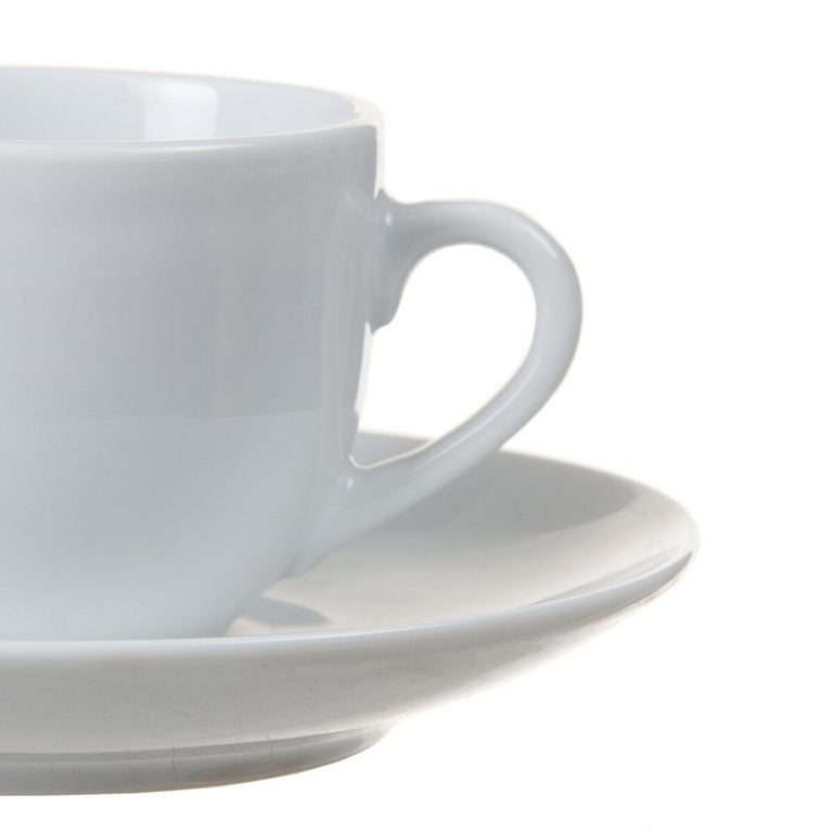Lot de tasses avec soucoupes 6,2 x 6,2 x 5 cm Porcelaine 6 Pièces