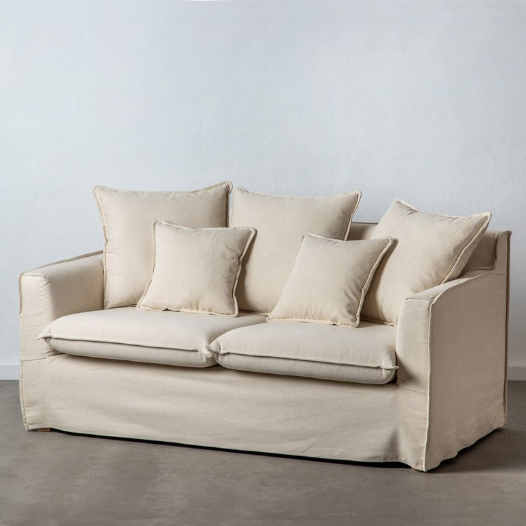 Canapé 177 x 96 x 93 cm Tissu Synthétique Beige