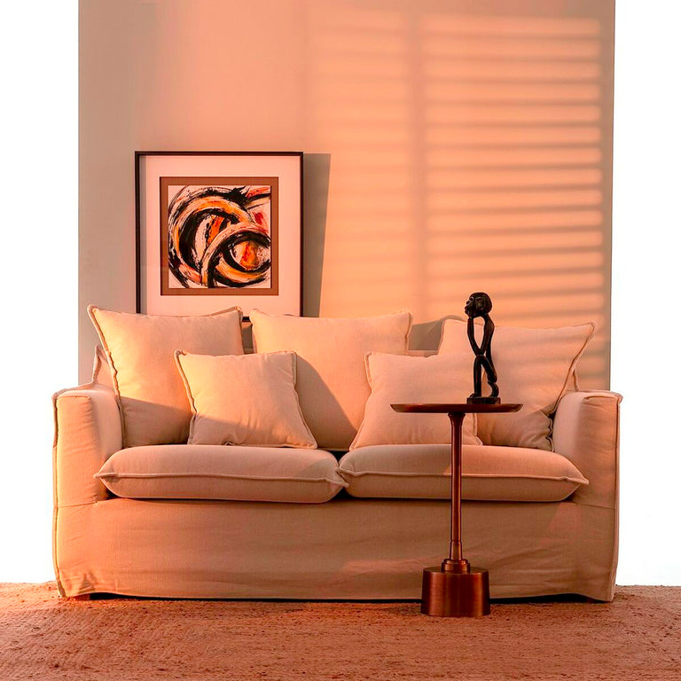 Canapé 177 x 96 x 93 cm Tissu Synthétique Beige