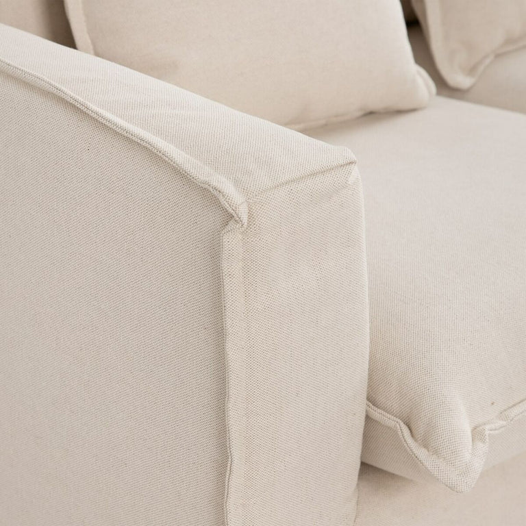 Canapé 177 x 96 x 93 cm Tissu Synthétique Beige