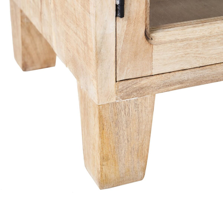 Meubles de télévision 160 x 35,5 x 52,5 cm Blanc Bois de manguier