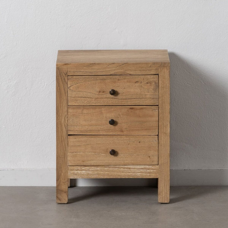 Table d'appoint MIRÓ 43 x 34 x 55 cm Naturel bois mindi