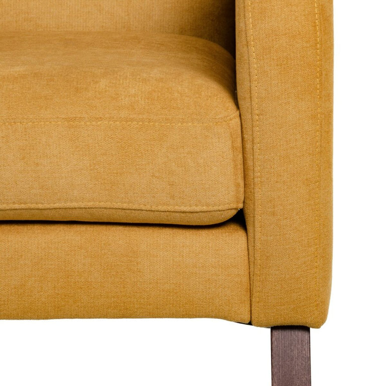 Fauteuil 70 x 82 x 88 cm Tissu Synthétique Bois Moutarde