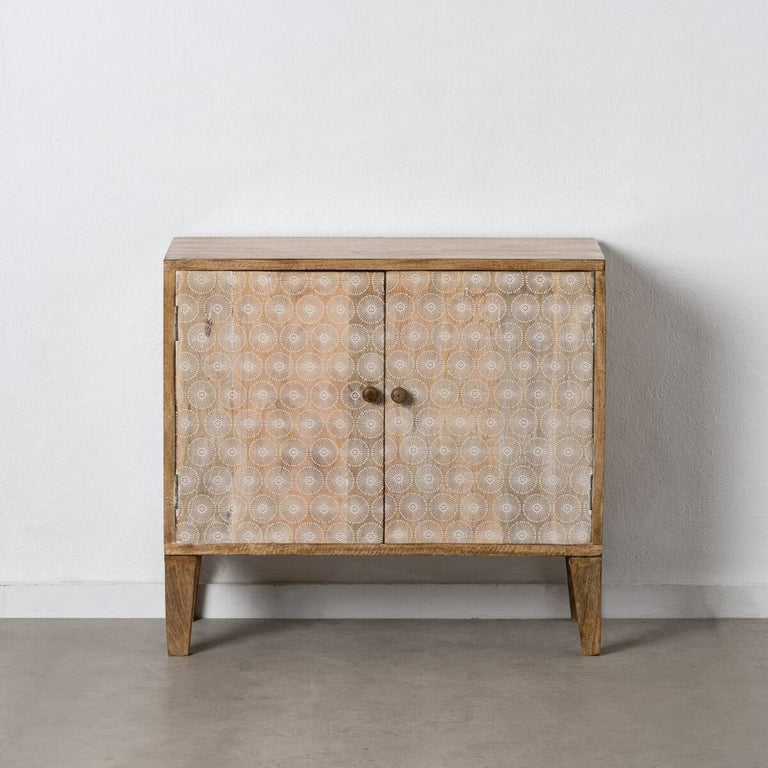 Meuble d'Entrée 83,5 x 35,5 x 76,5 cm Naturel Blanc Bois de manguier