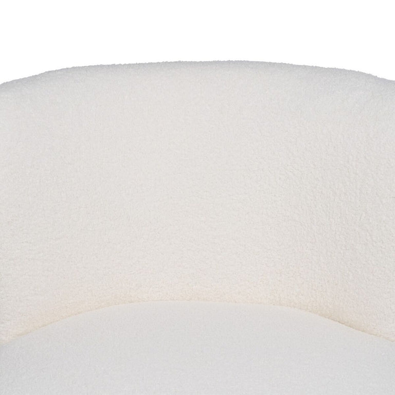 Fauteuil 66 x 65 x 72 cm Tissu Synthétique Métal Blanc