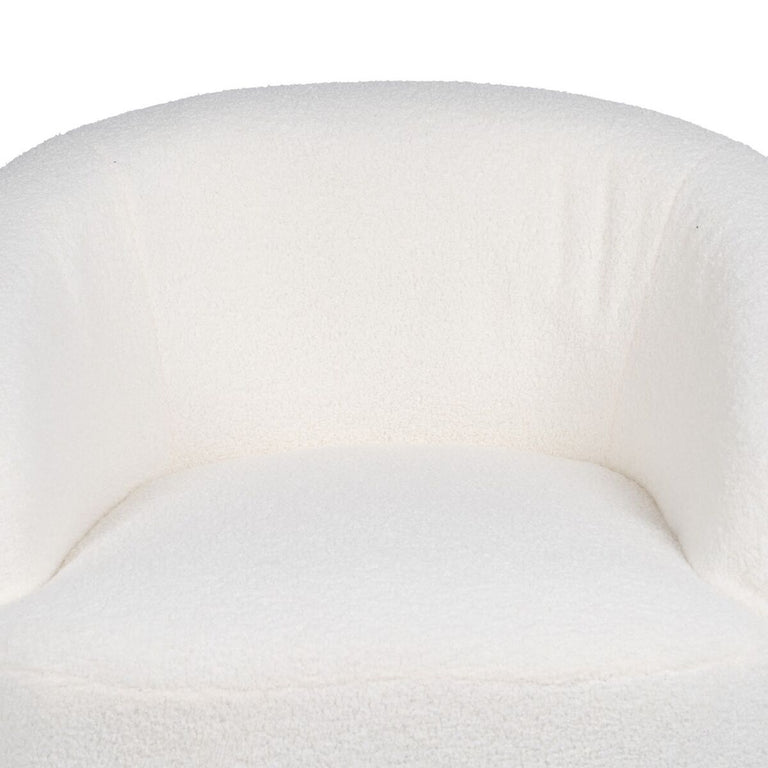 Fauteuil 75 x 70 x 74 cm Tissu Synthétique Métal Blanc