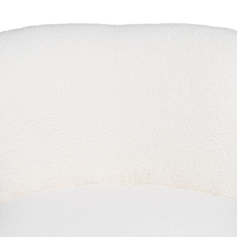 Fauteuil 62 x 75 x 74 cm Tissu Synthétique Métal Blanc