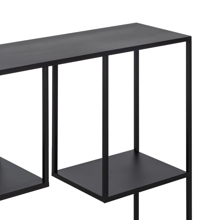 Meuble d'Entrée 100 x 26 x 75 cm Noir Métal