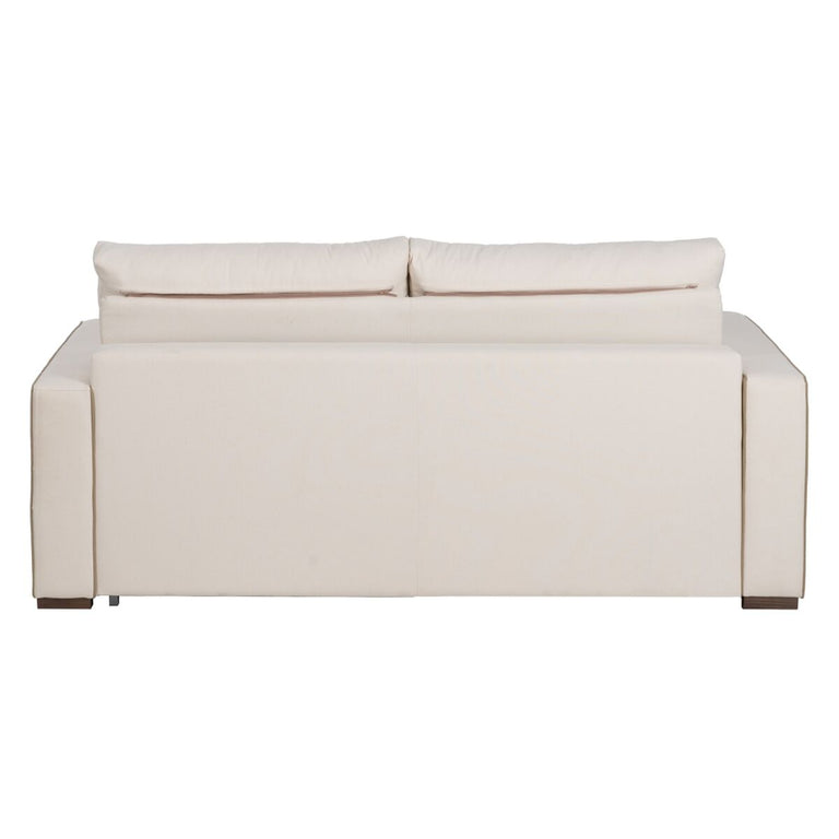 Canapé 195 x 95 x 88 cm Tissu Synthétique Crème