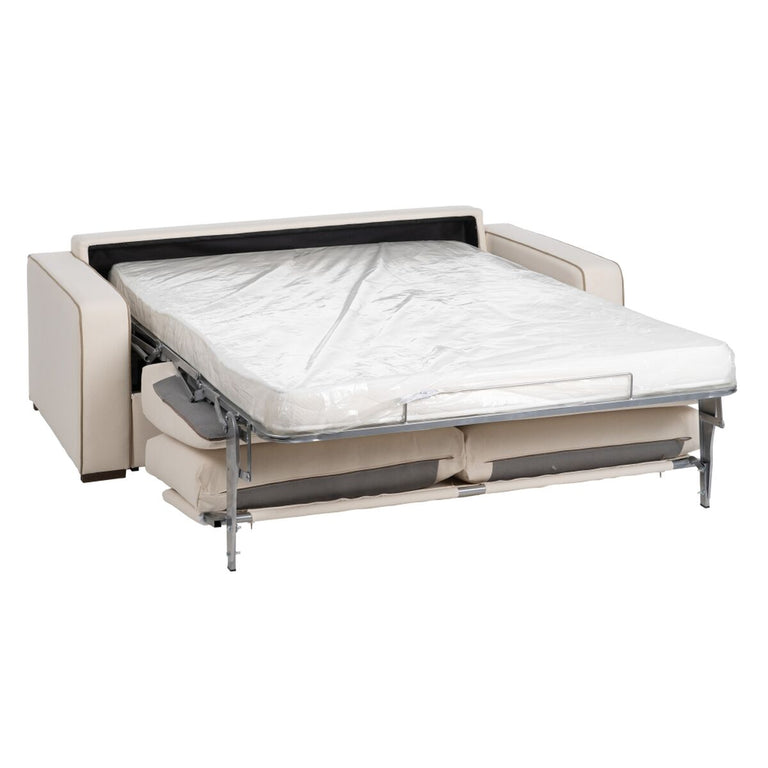 Canapé 195 x 95 x 88 cm Tissu Synthétique Crème