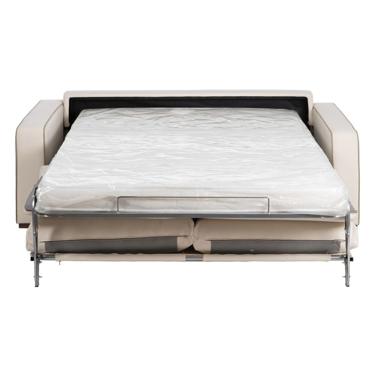 Canapé 195 x 95 x 88 cm Tissu Synthétique Crème
