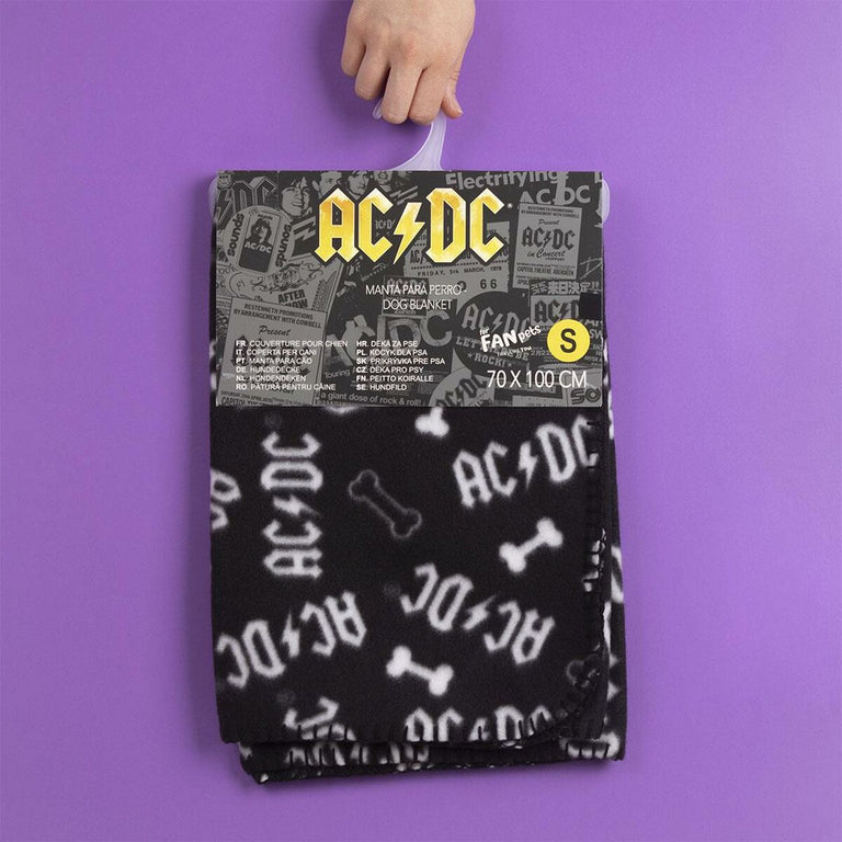 Couverture pour animaux de compagnie ACDC Noir (100 x 0,5 x 70 cm)