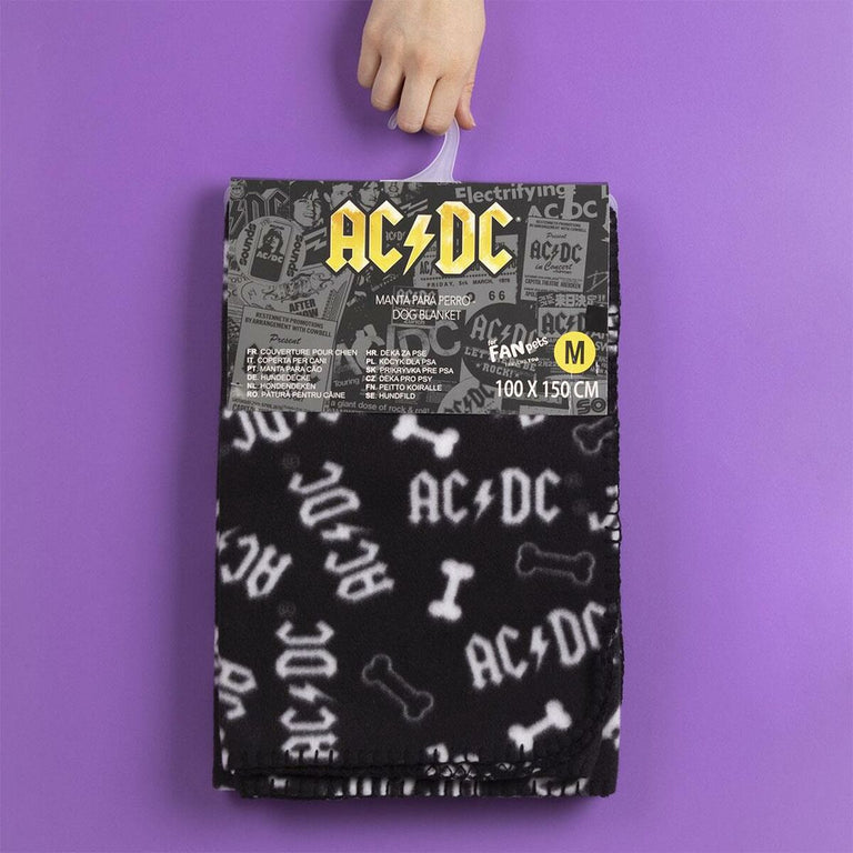 Couverture pour animaux de compagnie ACDC Noir (100 x 0,5 x 150 cm)