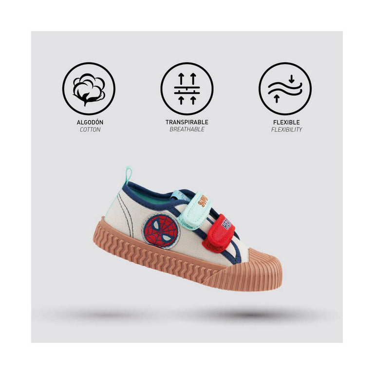 Chaussures casual enfant Spiderman Beige