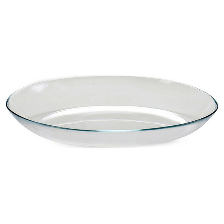 Plateau Invitation Ovale Verre (22,5 x 4,5 x 30 cm)