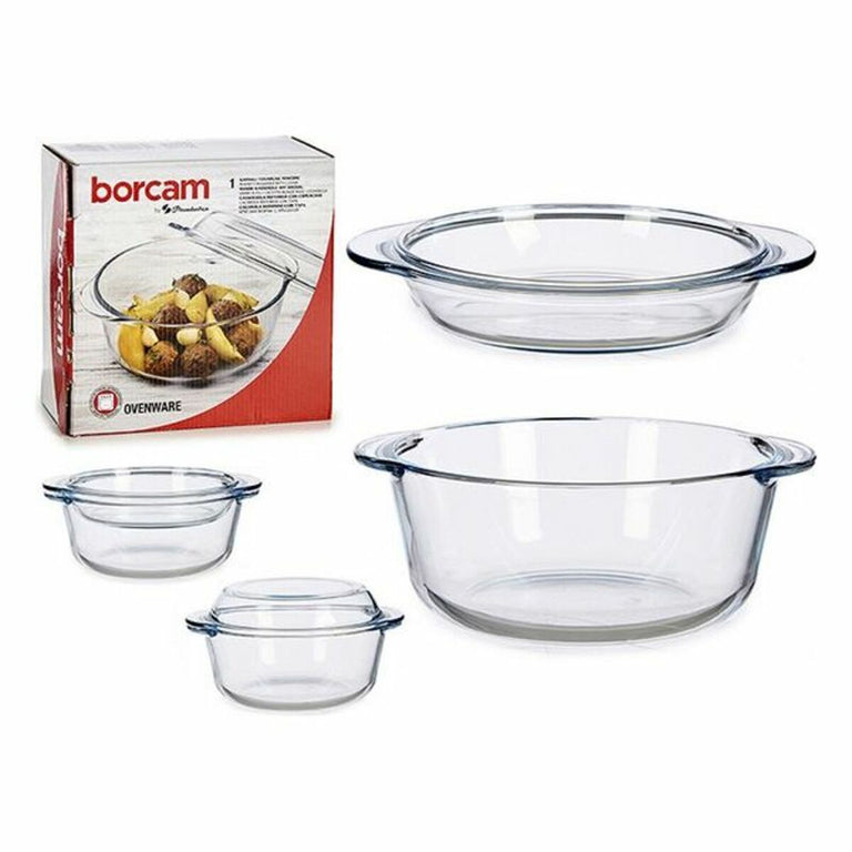Casserole avec Couvercle Verre Borosilicaté Transparent