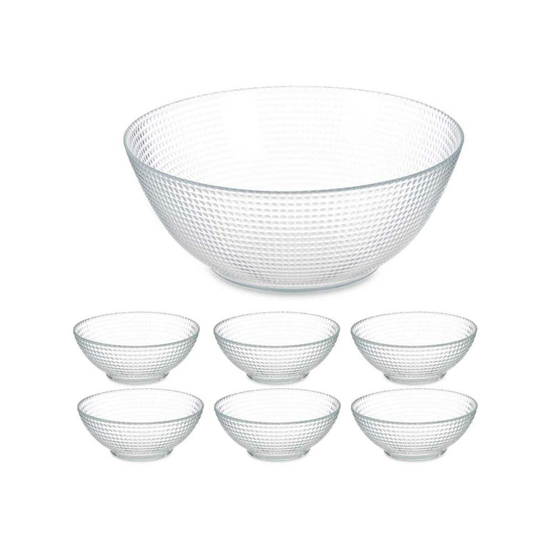 Set de Bols 45806 Transparent verre 360 ml 27 x 16,5 x 40,5 cm (7 Unités)