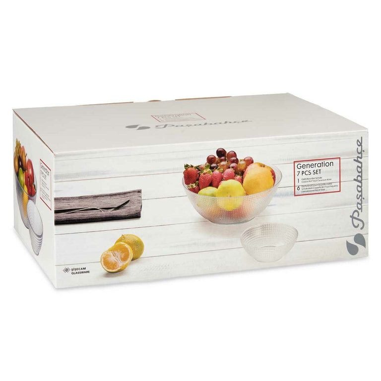Set de Bols 45806 Transparent verre 360 ml 27 x 16,5 x 40,5 cm (7 Unités)