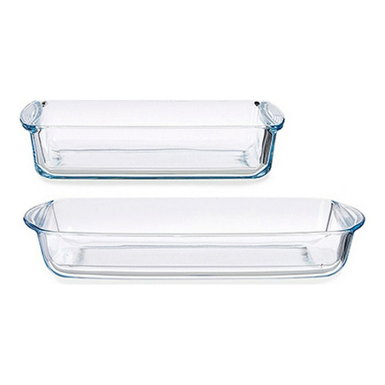 Plateau pour Four 159190Z00 Transparent Verre Borosilicaté (2 pcs)