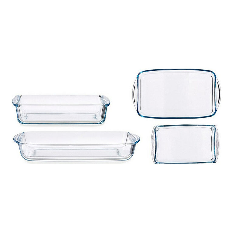 Plateau pour Four 159190Z00 Transparent Verre Borosilicaté (2 pcs)