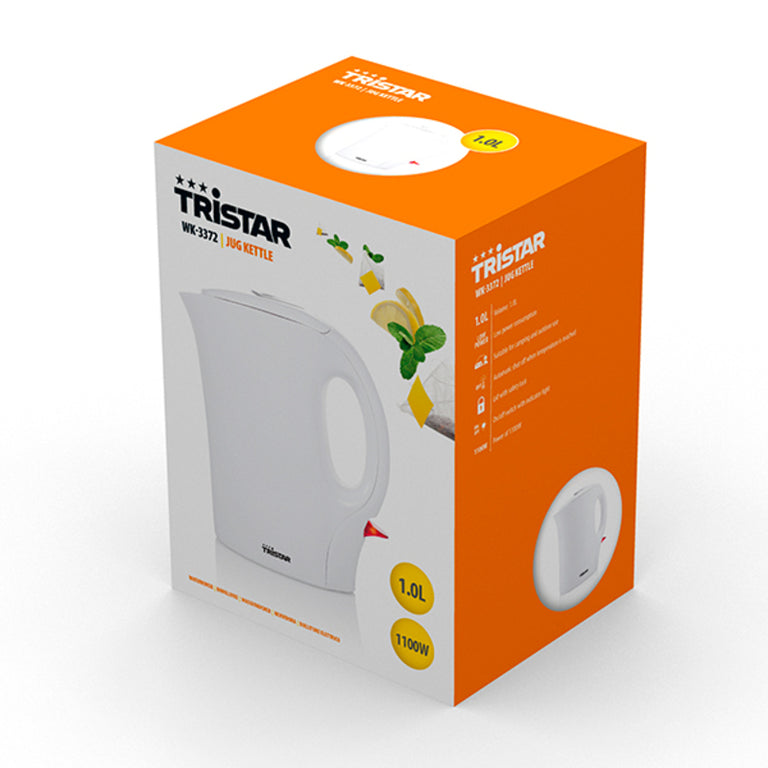 Bouilloire Tristar WK-3372 Blanc (1 L)