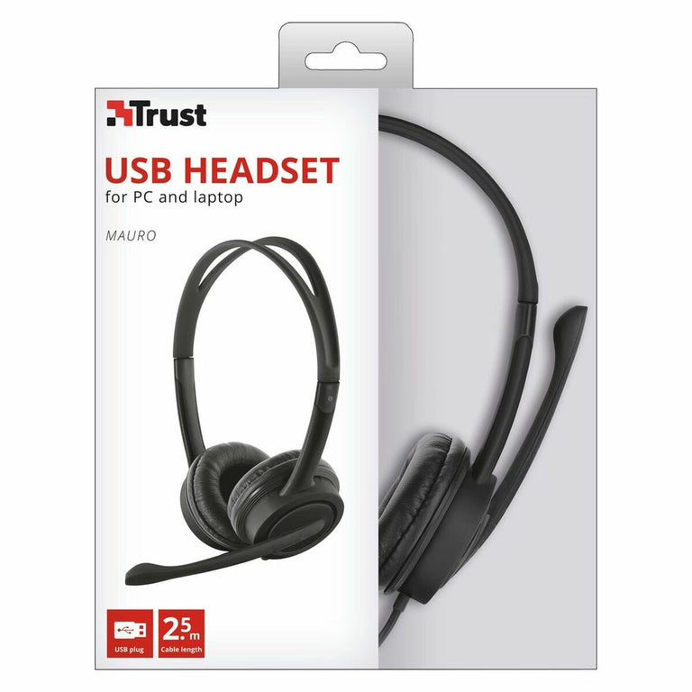 Casques avec Microphone Trust 17591 Noir (Reconditionné A)