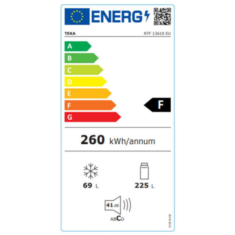 Réfrigérateur Teka RTF13610WH  Blanc (176 x 60 cm)