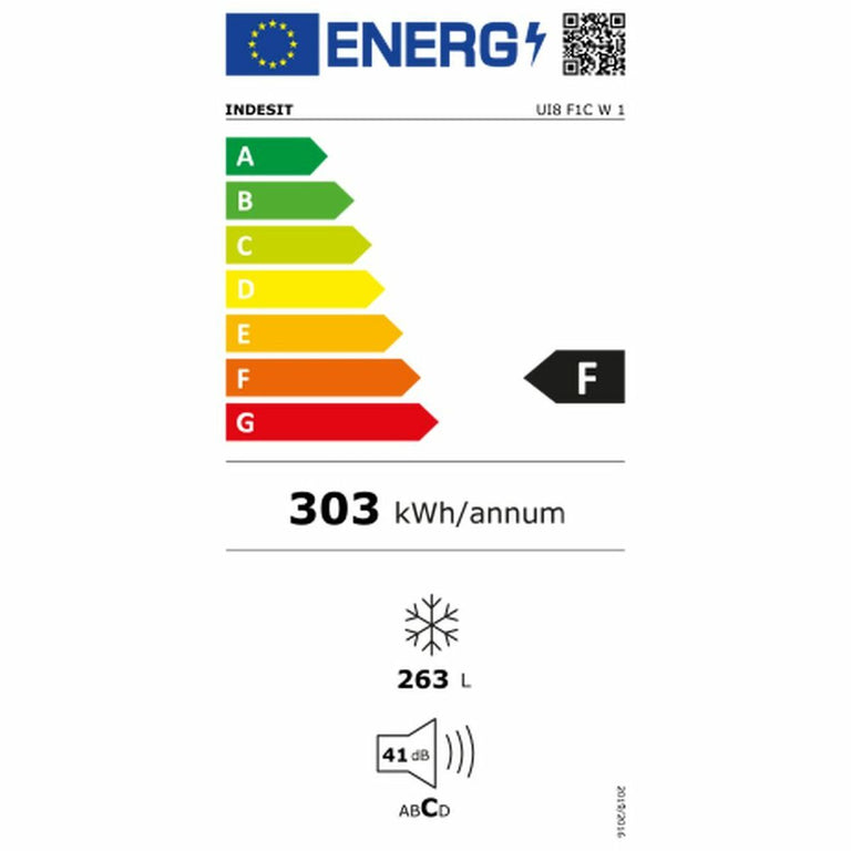 Congélateur Indesit UI8 F1C W 1 Blanc (187 x 60 cm)