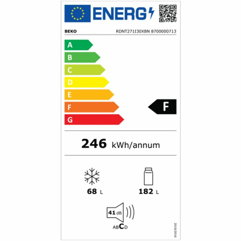 Réfrigérateur BEKO RDNT271I30XBN Acier inoxydable (165 x 54 cm)