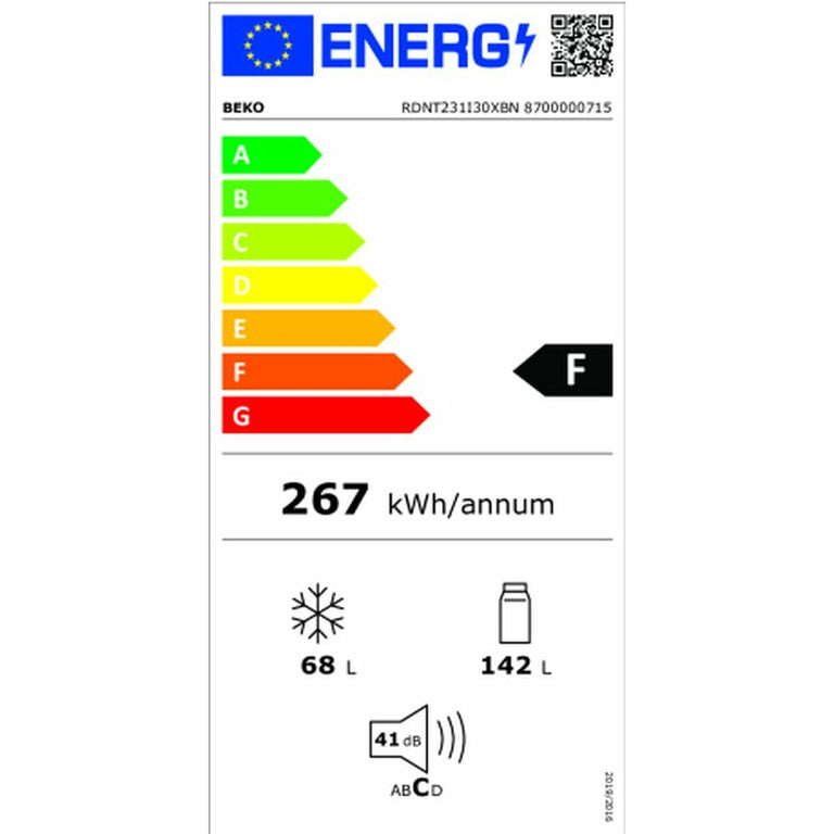 Réfrigérateur BEKO 8859377106691 Gris Acier 145 x 54 cm
