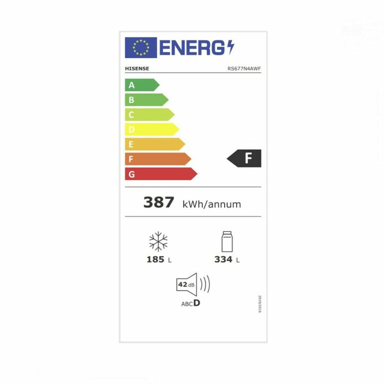 Réfrigérateur américain Hisense RS677N4AWF  Blanc