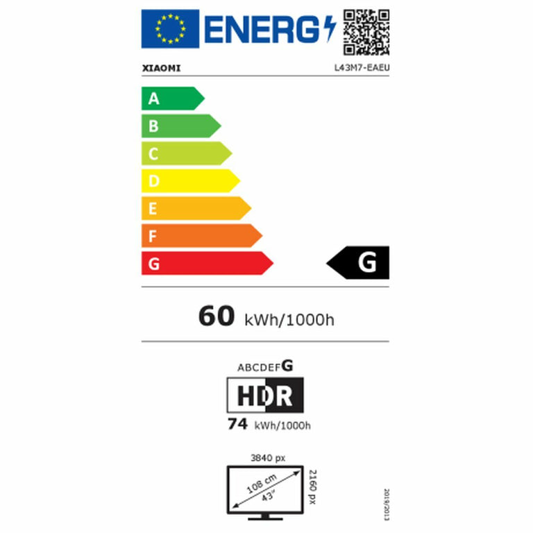 TV intelligente Xiaomi MI A2 L43M7 43" 4K ULTRA HD LED WIFI