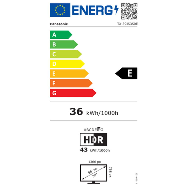TV intelligente Panasonic TX39JS350E 39" LED HD Wi-Fi