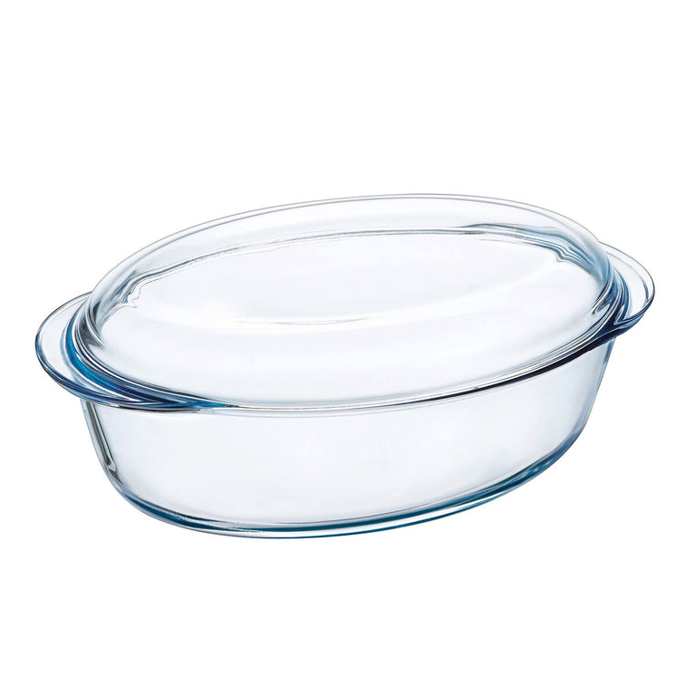 Plat de Four Pyrex Classic Avec couvercle 33 x 20 x 10 cm Transparent verre (3 Unités)