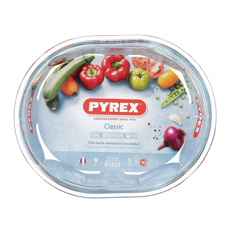Plat à Gratin Pyrex Classic Oblongue Transparent verre 25 x 20 x 6 cm (6 Unités)