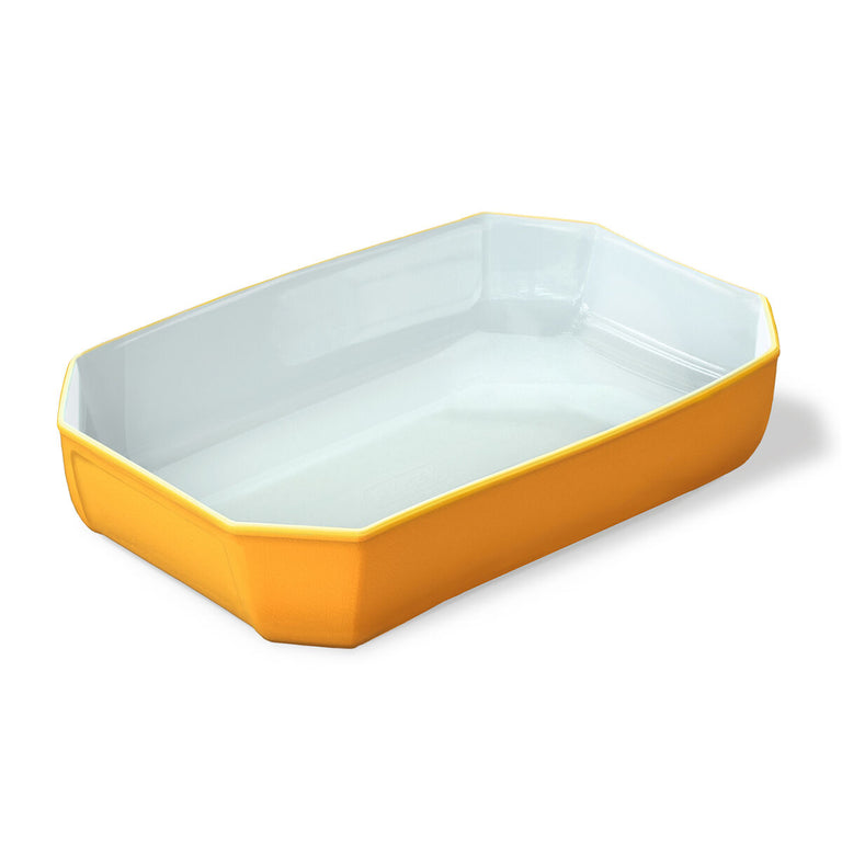 Plat à Gratin Pyrex Color's Rectangulaire Jaune verre 33 x 22 cm (5 Unités)