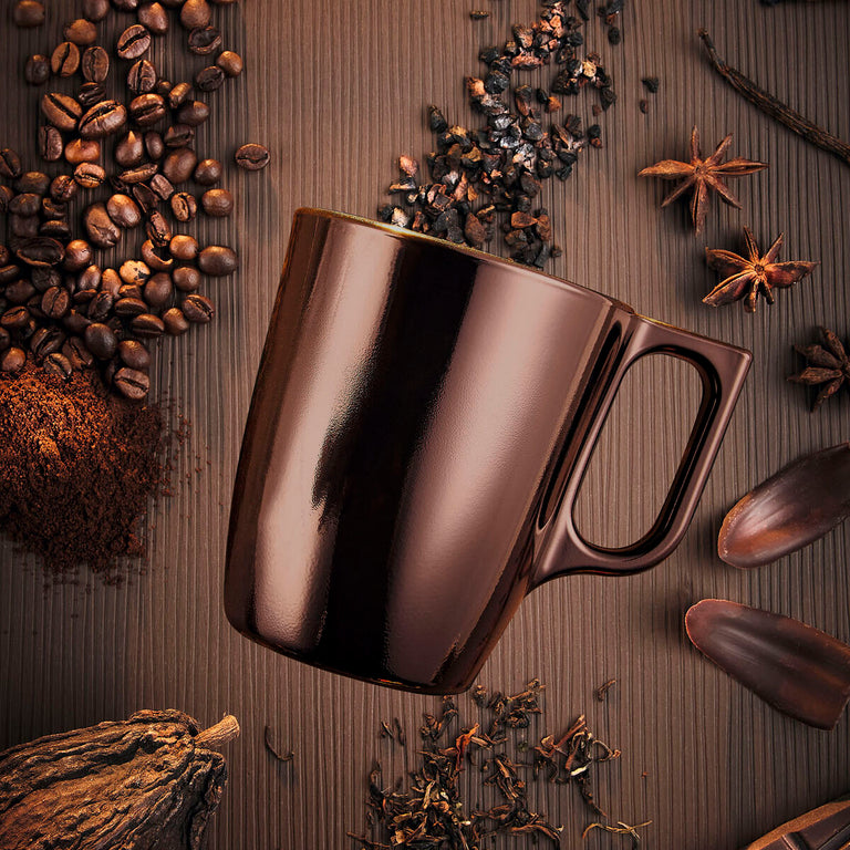 Tasse mug Luminarc Flashy Marron 250 ml verre (6 Unités)