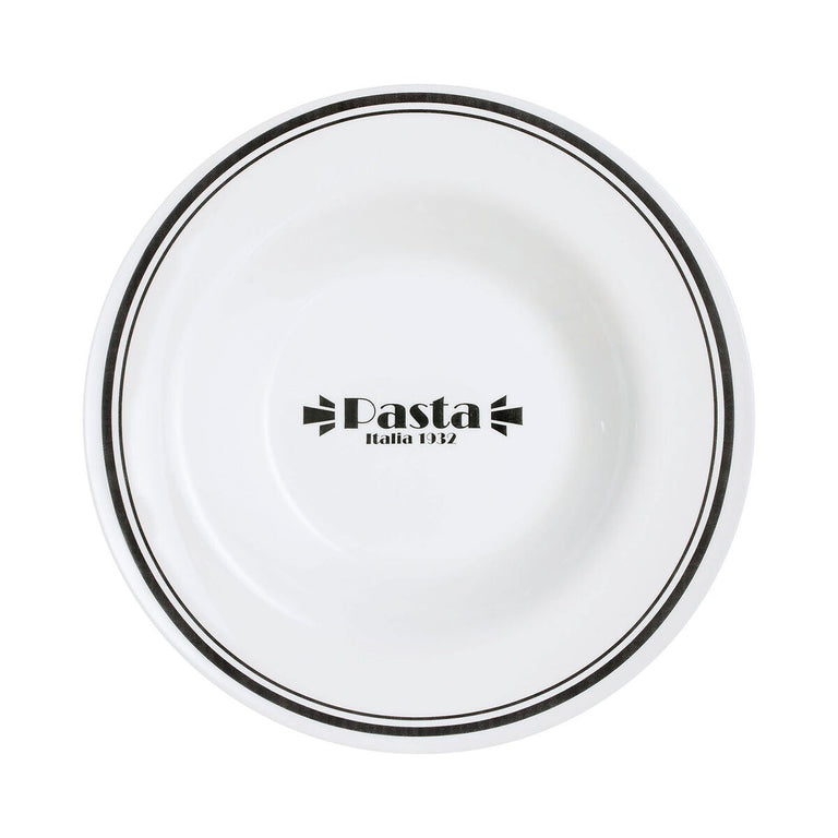 Assiette à pâtes Luminarc Friends Time Bistro Blanc/Noir verre 28,5 cm (12 Unités)