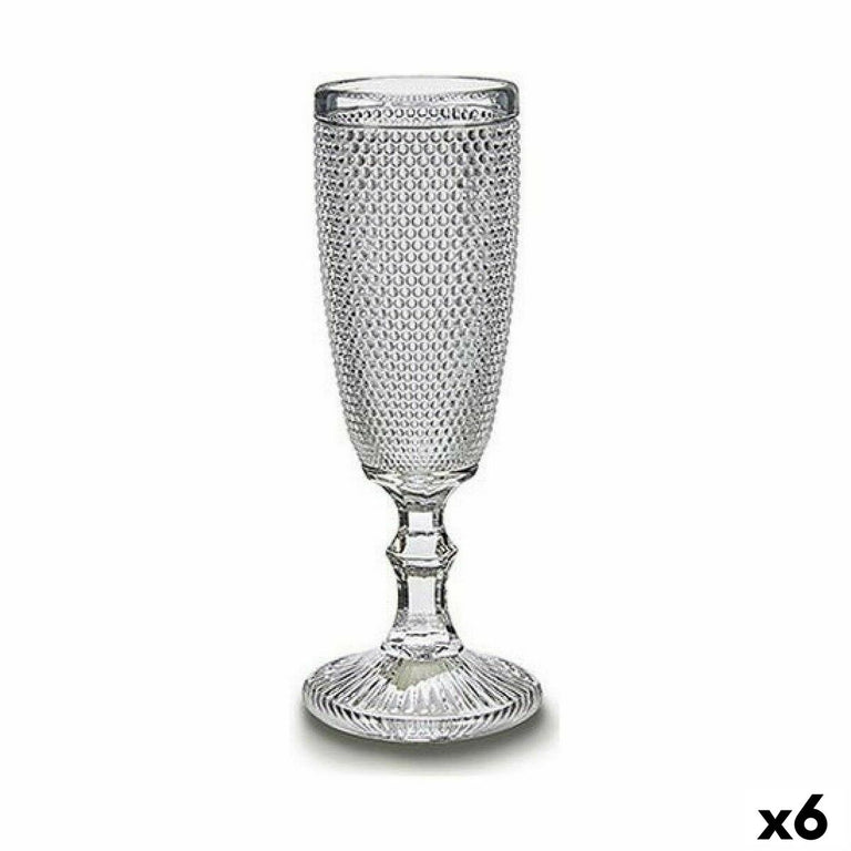 Coupe de champagne Points Transparent verre 6 Unités (185 ml)