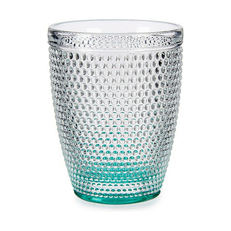 Verre Points Turquoise verre (300 ml) (6 Unités)