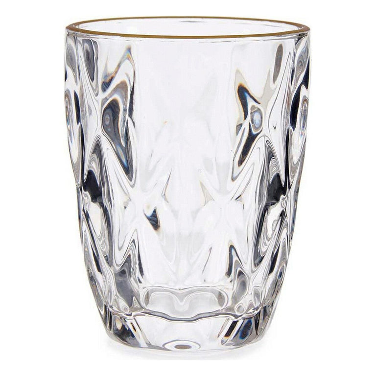 Verre Doré Transparent verre (270 ml) (6 Unités)