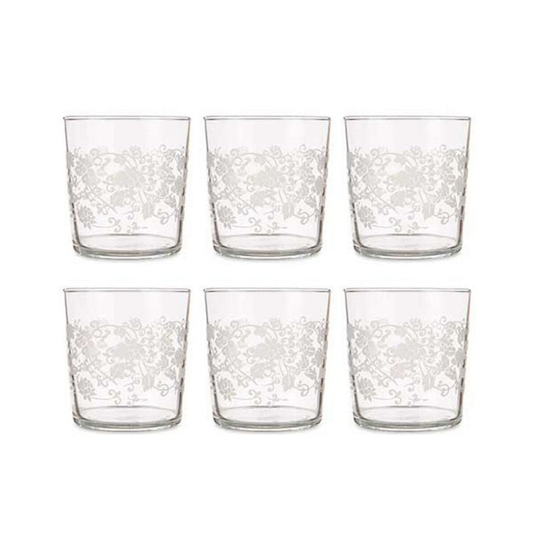 Verre à bière Feuille d'une plante Transparent Blanc verre (380 ml) (18 Unités)