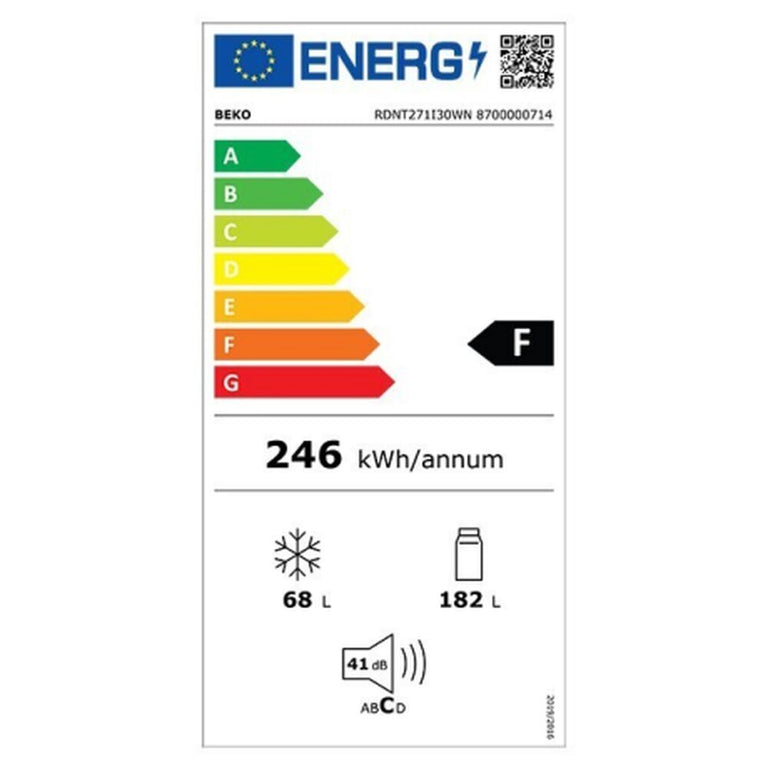 Réfrigérateur BEKO RDNT271I30WN165 Blanc