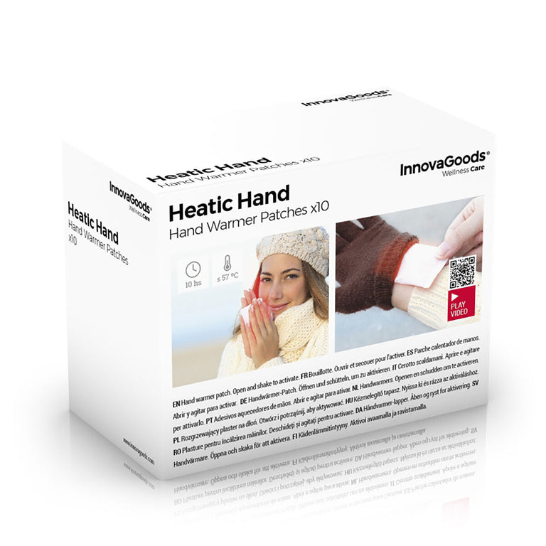 Patchs réchauffant pour les mains Heatic Hand InnovaGoods (Pack de 10)