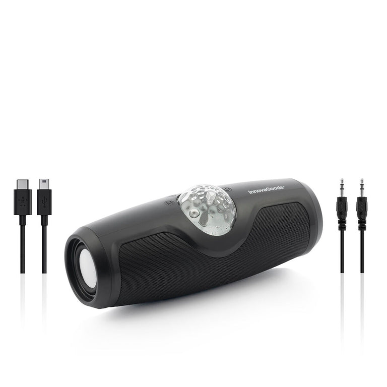 Enceinte Sans Fil Rechargeable avec Lumières Disco Waflash InnovaGoods