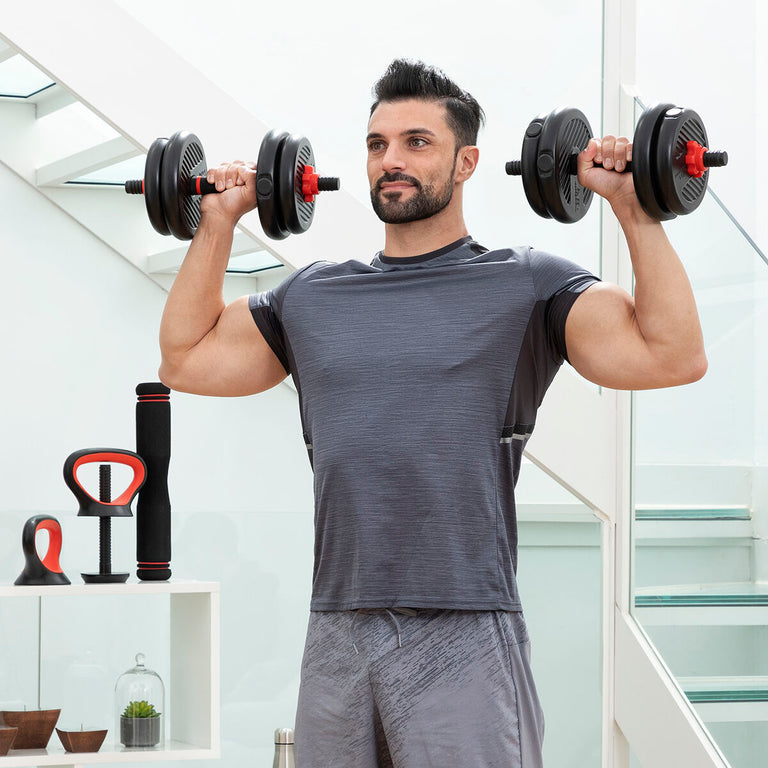 Ensemble de Poids Réglables6 en 1 avec Guide d’Exercices Sixfit InnovaGoods