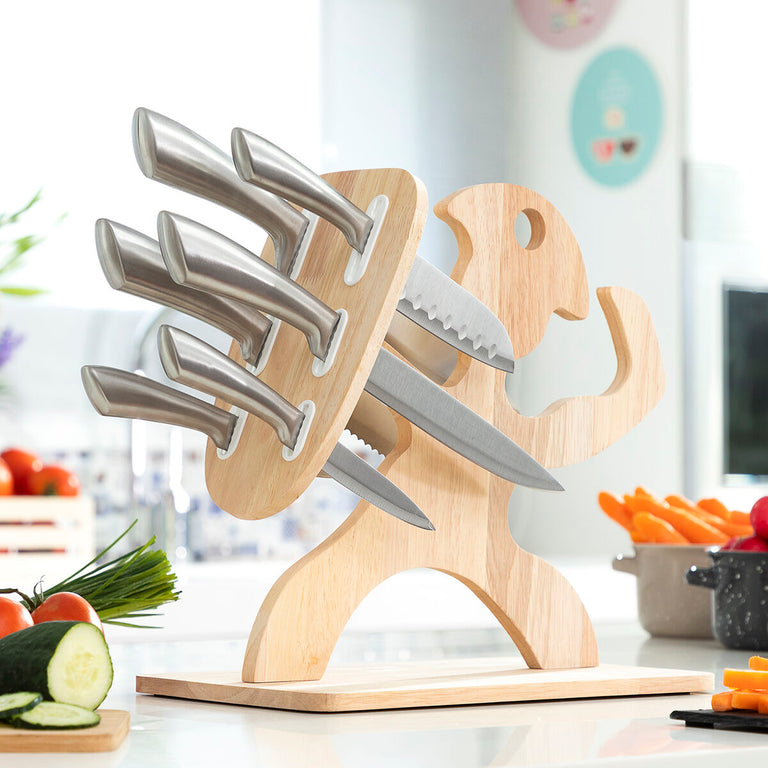 Jeu de couteaux avec support en bois Spartan InnovaGoods 7 Pièces