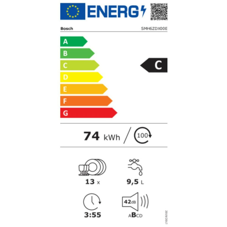 Lave-vaisselle BOSCH SMH6ZDX00E  Blanc (60 cm)