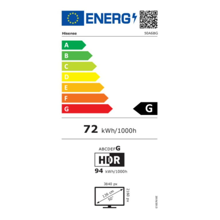 TV intelligente Hisense 50A6BG       50 LED Ultra HD 4K 50"